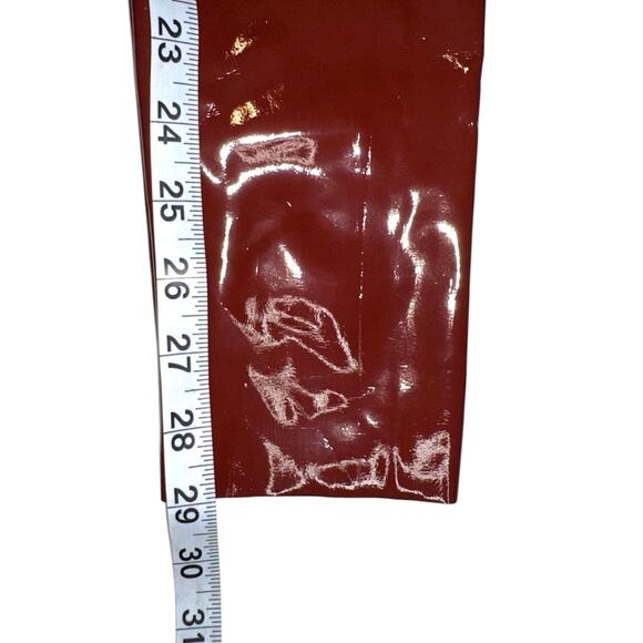 NWOT Commando Control Sienna Faux Patent Leather Vinyl Dark Red Leggings SMALL - Picture 7 of 8